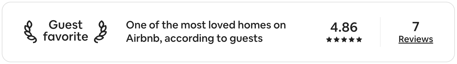 Guest favorite on AirBnB